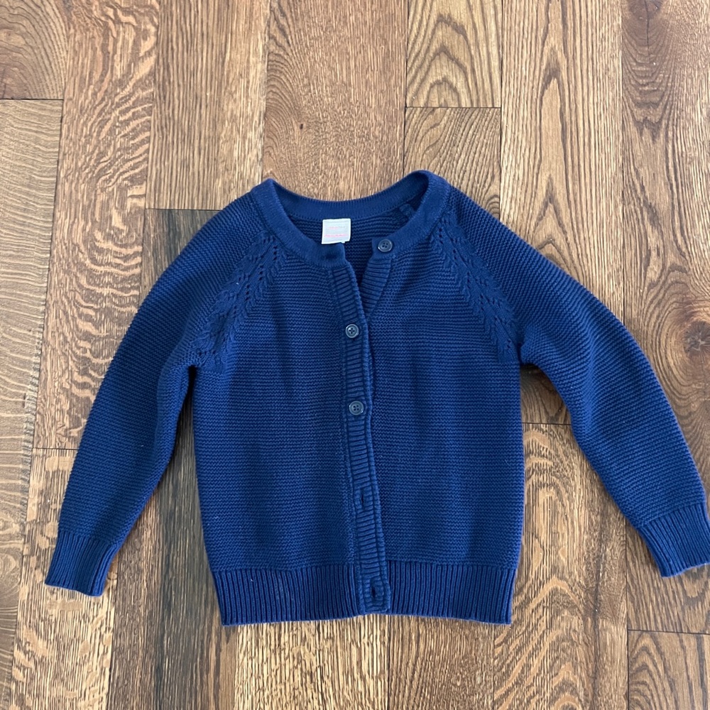 Hanna Andersson Navy Blue Button-Up Cardigan 4T